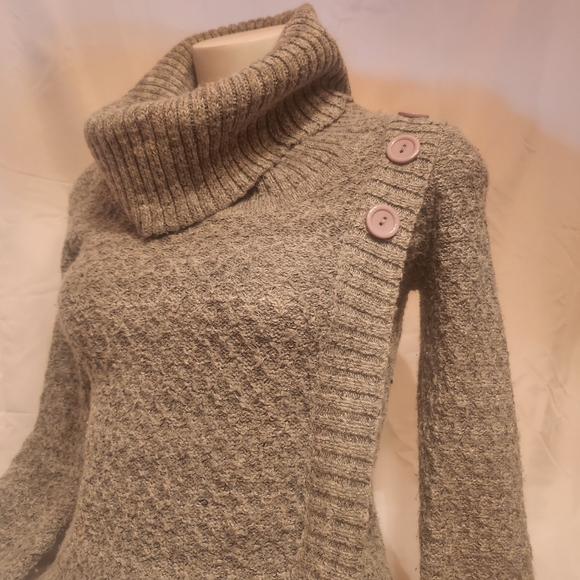 Cozy gray Revolution cowl neck sweater - Picture 2 of 10